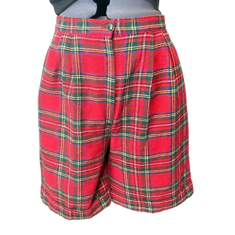Vintage Bedford Fair Wool Bermuda Shorts - Tartan Plaid - Fully Lined